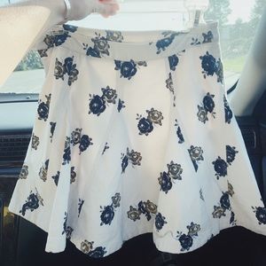 FREE PEOPLE CORDUROY FLORAL SKIRT